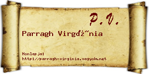 Parragh Virgínia névjegykártya